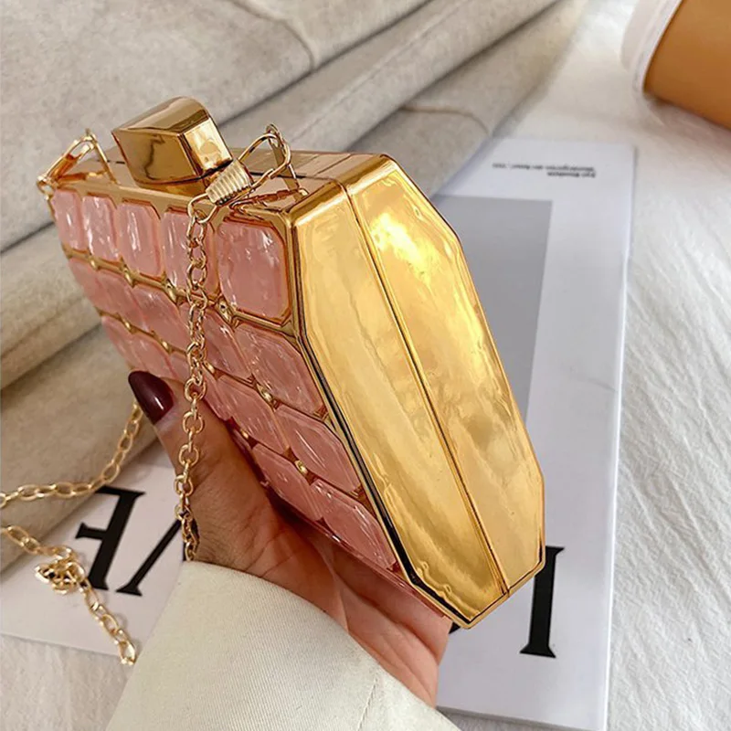 New Women\'s Evening Bag Luxury Handbags High Quality Marbled Dinner Clutch Fashion Designer Crossbody Bags Female Shoulder