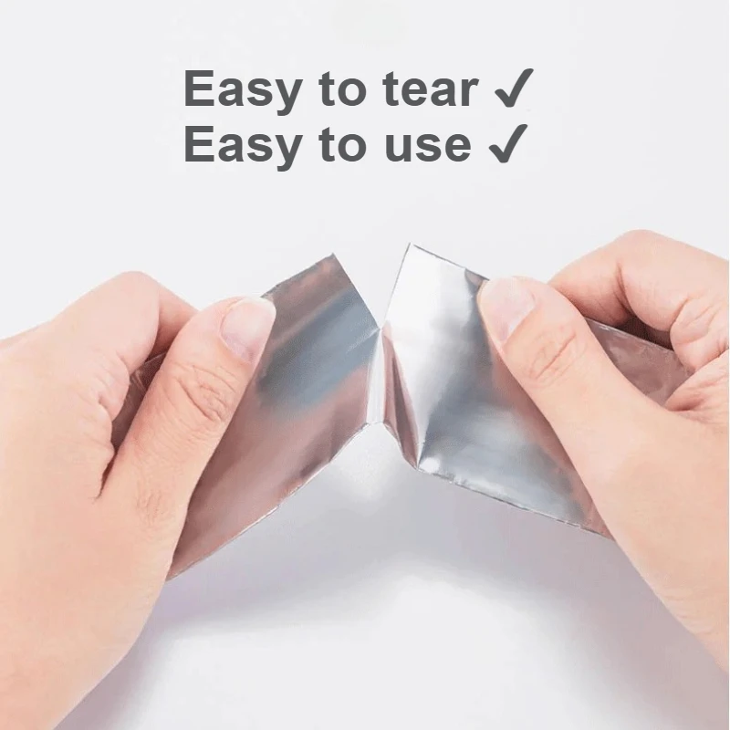 Cinta de papel de aluminio de 4,8 cm de ancho, 20m, sellado de conductos HVAC, secador, ventilación, aislamiento térmico, reparaciones de conductos, resistente al calor, resistente al agua, 2 uds.