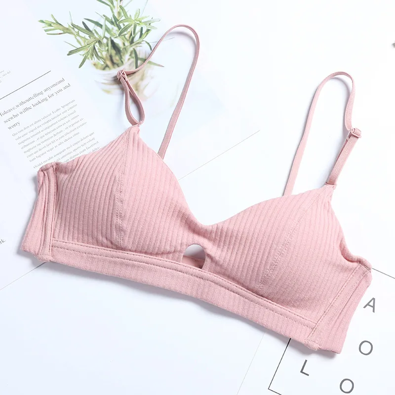 Only a bra cotton small cup bras with pad women sexy sleepwear Bralette thin wire free comfort brassiere for girls
