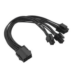 Cabo do divisor de energia da cpu, 8pin para o pino duplo da cpu 8 (4 + 4) cpu para o adaptador de alimentação da placa-mãe y cabo de extensão do divisor (23cm)