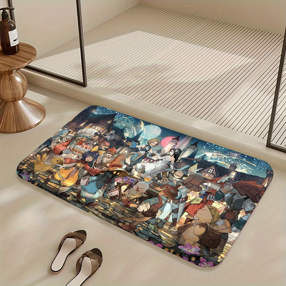 1pc F Final Fantasy IX Floor Mat Doormats Home Carpet Foot Mat Bathroom Absorbent Mats Anti-Slip Mats Home Decor