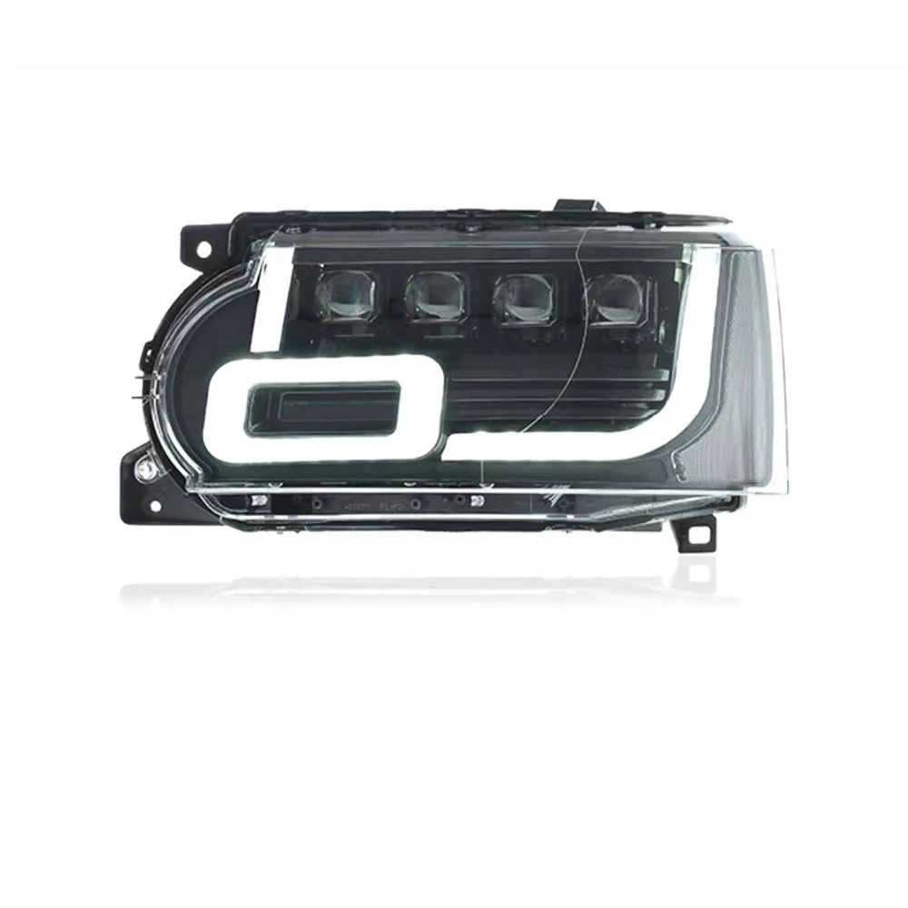 سيارة كاملة LED مصفوفة العارض المصابيح الأمامية لاند رينج روفر سبورت L320 /فوغ L322 2010-2013 الأزرق بدء LED DRL ضوء الجمعية #3