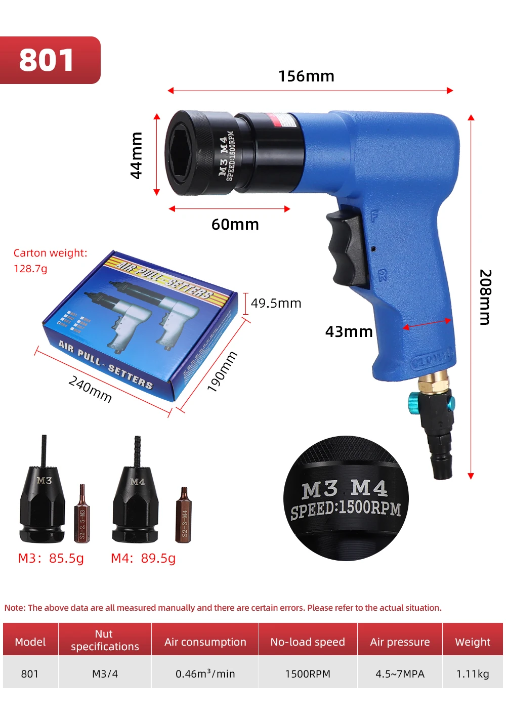 HIFESON Pneumatic Rivet Gun Nuts Riveter Air Rivet Nut Tool Automatic Insert Nut Gun M3 M4 M5 M6 M8 M10 M12 Screws Installation