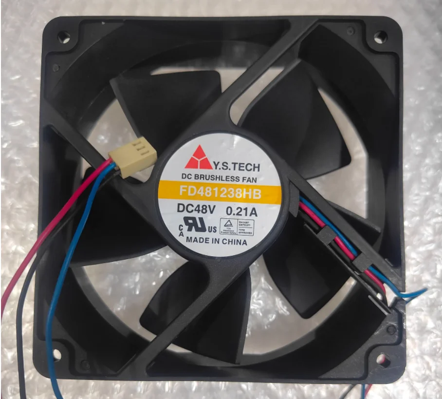 

Y.S TECH FD 481238 HB DC 48V 0.21A 120x120x38mm 3-проводной охлаждающий вентилятор для сервера