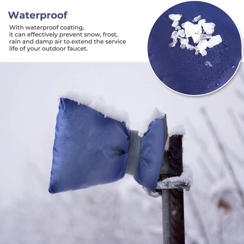 Winter Faucet Cover Outdoor Frost Protection Faucet Covers Hose Bib Accessories Reusable Tap Protector Anti-Freeze Preserve Heat