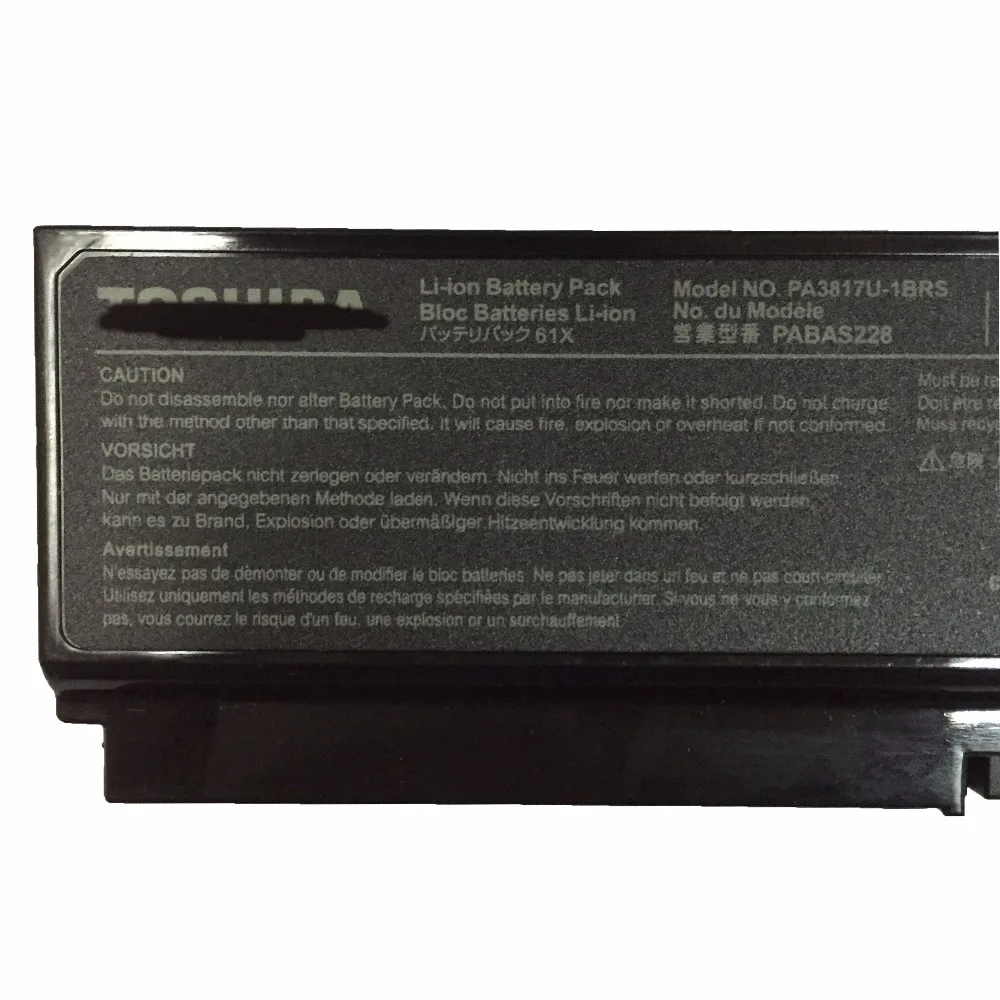 10.8v 48wh PA3817U-1BRS New Origin Laptop BatteryForToshiba PABAS228 PABAS229 PABAS227 PABAS230 PA3816 PA3818 PA3819 L700 L730