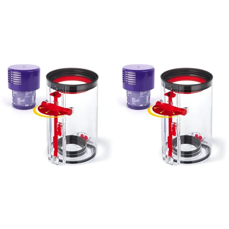 

【PASSIONE】2X улучшенный контейнер для сбора пыли для пылесоса Dyson V10 SV12, большой контейнер для Dyson V10, артикул. 969509-01