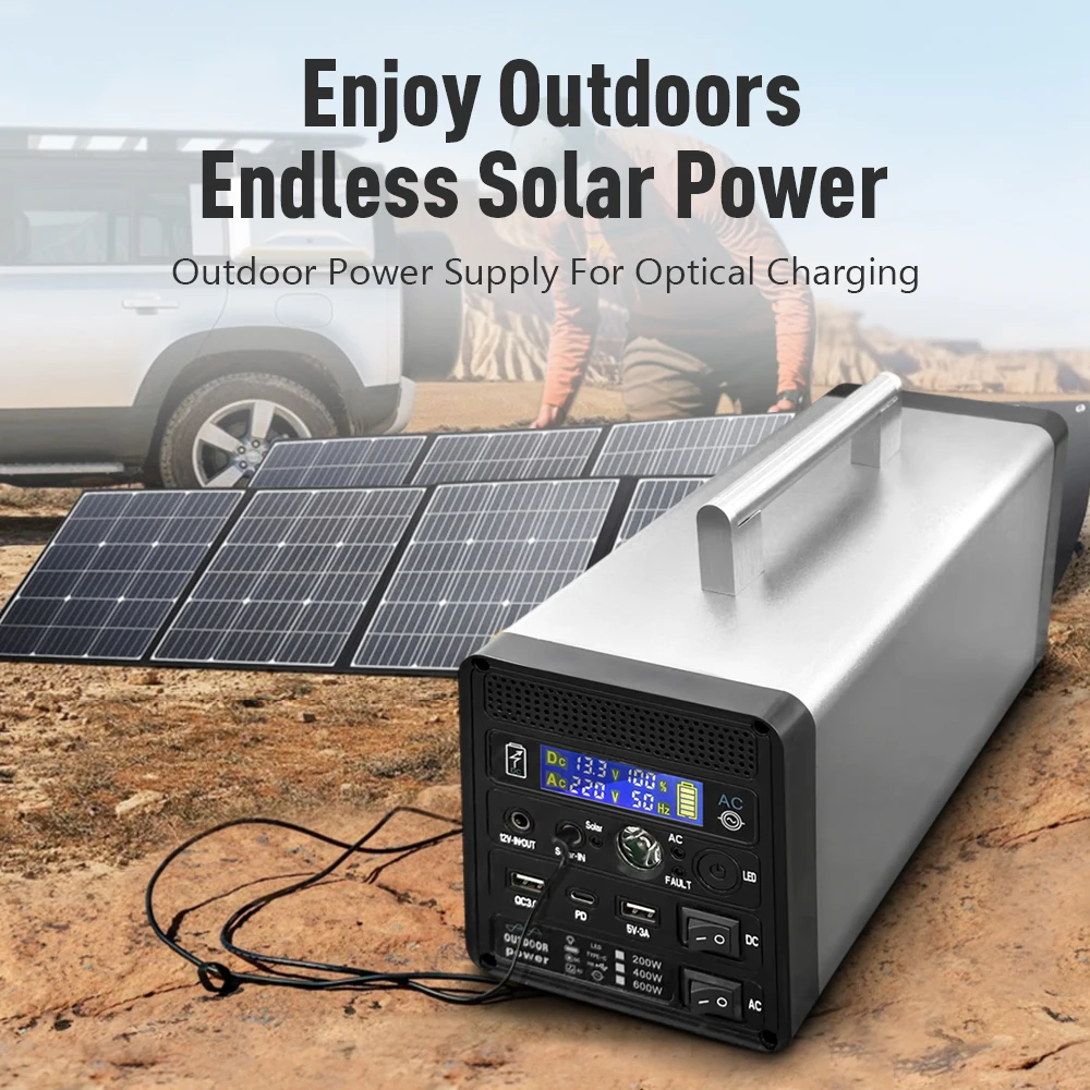 

Solar Generator 220V 200W / 400W 48000mAh/96000mAh Portable Power Bank Station Pure Sine Wave for Home Car Refrigerator Drone