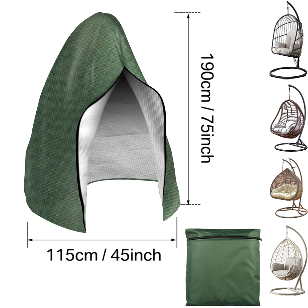 Patio Hangende Eierstoelhoes Waterdicht 210D Heavy Duty Winddicht Enkele/Dubbele Schommelstoel Stoelhoes Tuin Stofbescherming