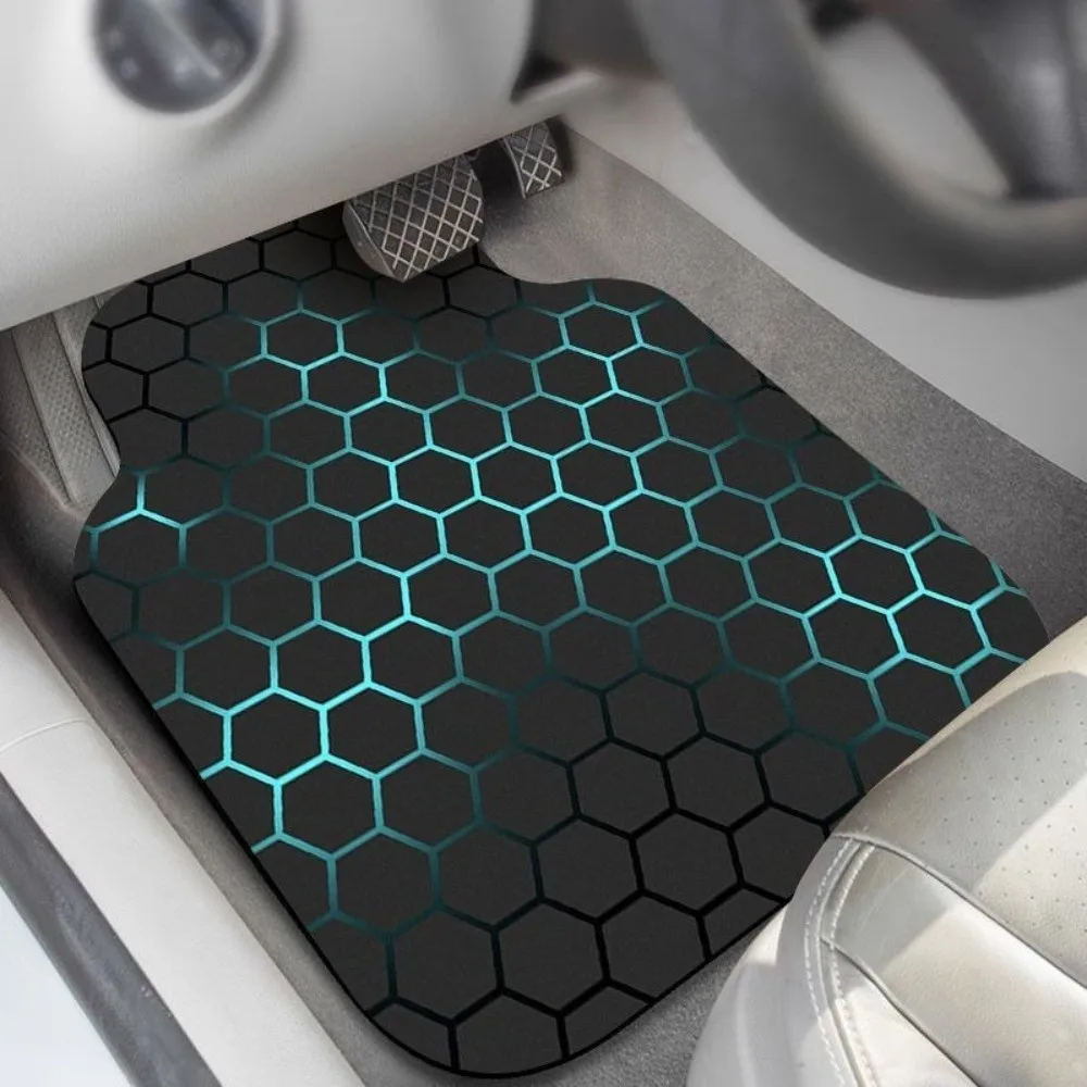 Non-Slip Car Floor Mats Water Absorption Dirt-Resistant Universal Foot Pads Hexagonal Pattern Wear-Resistant