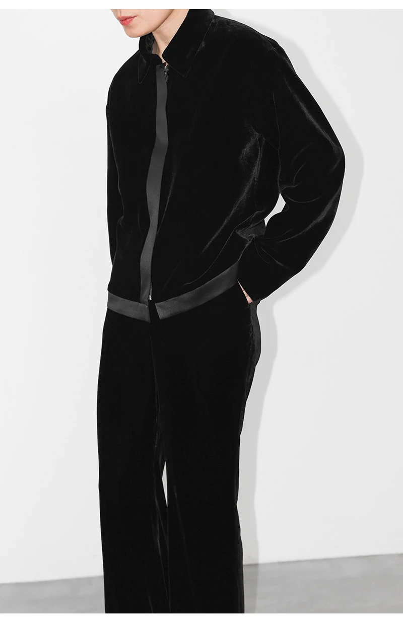 Hoogwaardig damesjack van natuurlijk zijdefluweel, origineel ontwerp, jas met lange mouwen en korte mouwen, elegante casual dameskleding