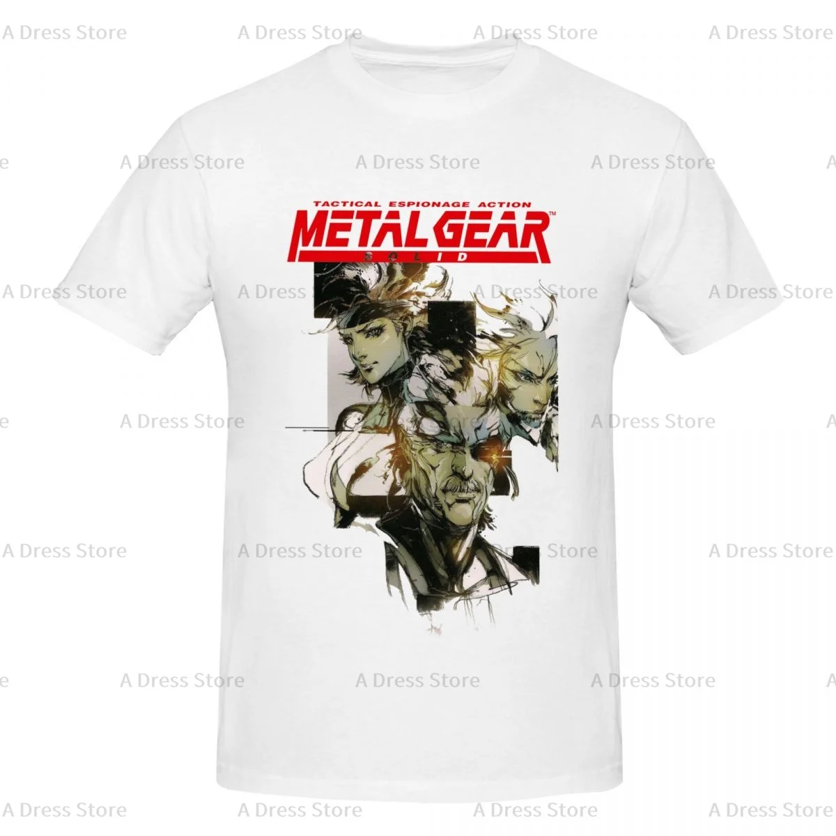 

MGS1 Solid Snake Game Men's round neck Oversized T-shirt,Men's summer t-shirts,Novelty Round neck Tee shirt Gift