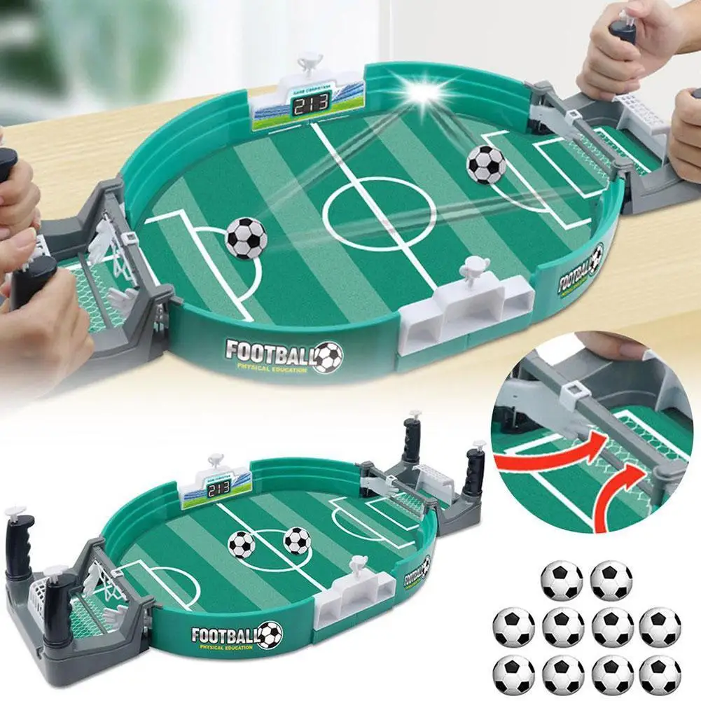 Mini Interactive Soccer Game for Kids - Tabletop Easy Install Competitive Real Football Field Game Holiday Toy