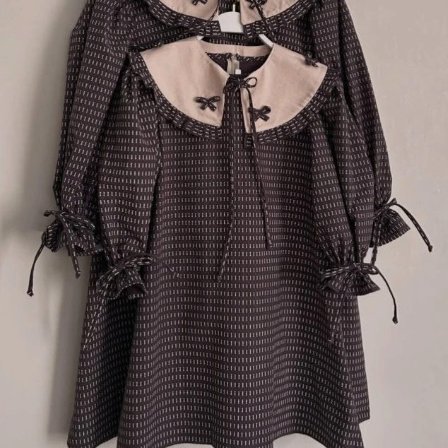 Girls Dress 2026 Spring and Autumn New Children's Clothes Girls Baby Fashion British Wind Flouncy Bow Palace Dress