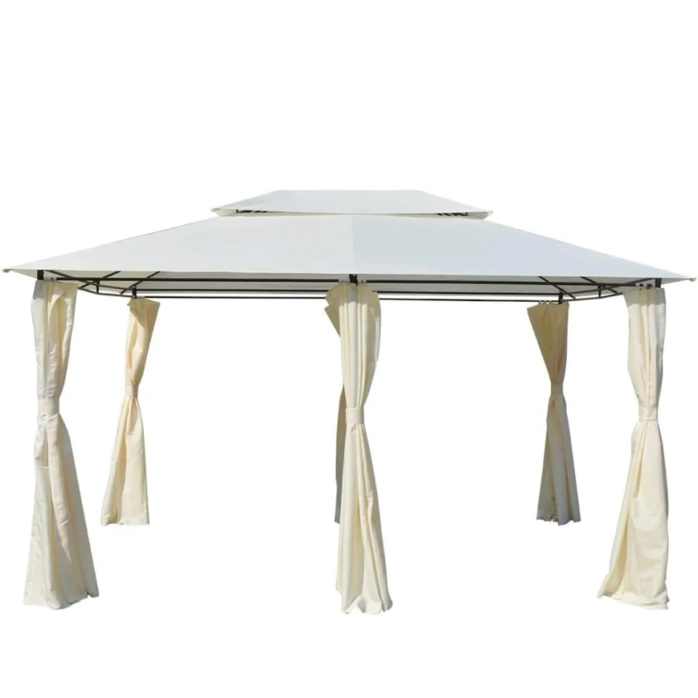 

Yoho Stylish Arch Arbour & Bridge Design Aluminum Gazebo Pergola Water-Proof Louvre Roof Pavilion with Steel Material