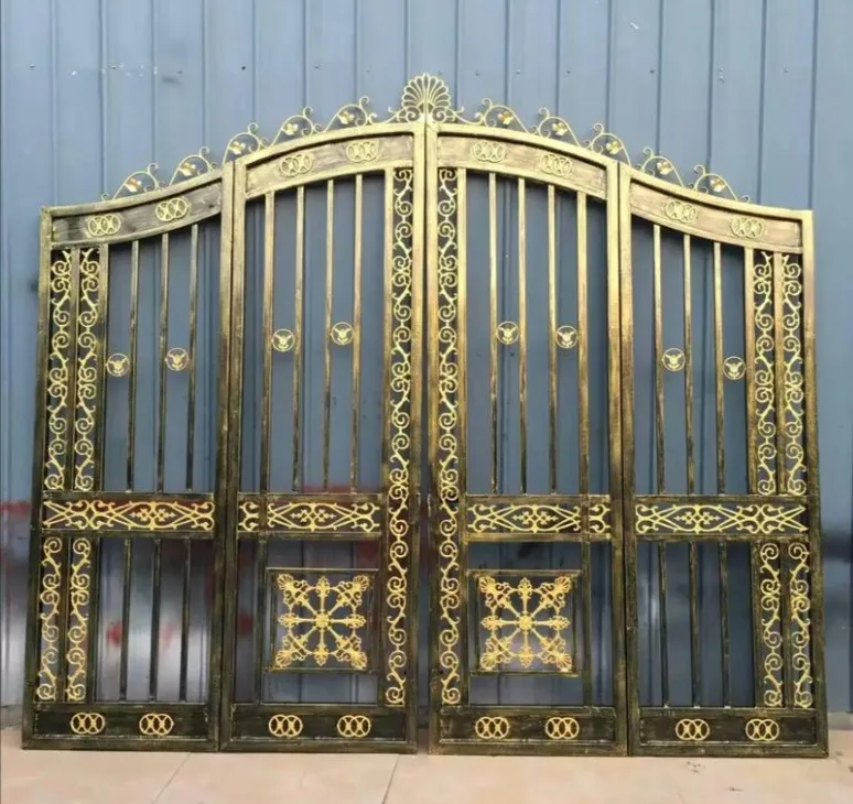 Luxury Wrought Iron GatesAluminum Gates Steel Metal Sliding Gate For Home