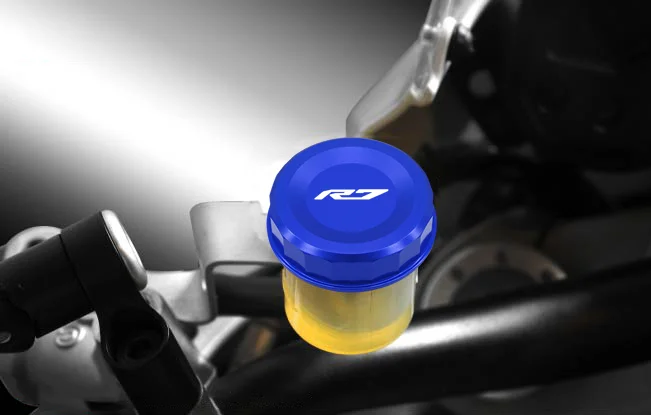 2025 NEW R7 Front Rear Brake Fluid Reservoir Cover Cylinder Protection Cap For r7 YZFR7 2022-2024 2025 Motorcycle Accessories