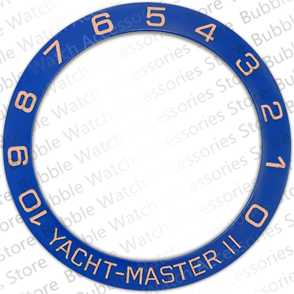 42mm*33mm Blue Ceramics Bezel Insert Fit For Rlx Ym2 Mechanical Wristwatch