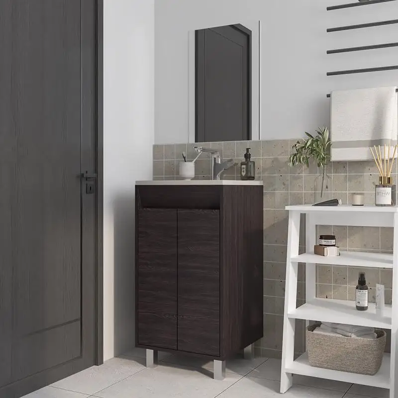 

Saratoga 2-Door Bathroom Cabinet, White Finish, Stylish Storage Solution for Any Bath Decor