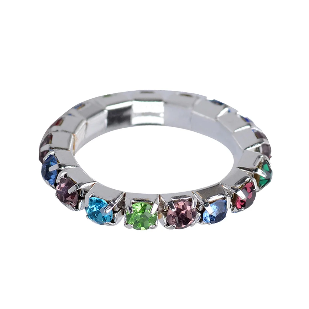 10개 발가락 반지 세트 패션 우아한 시크한 라인스톤 반지 세트 컬러풀 화이트 스타일리시 주얼리 여성용 여름 파티 웨딩용