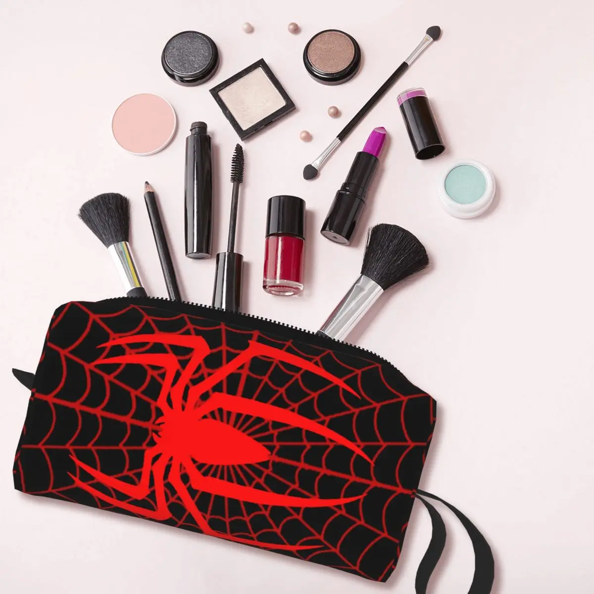 Custom Spiderman Cartoon Superhero Makeup Bag Women Travel Cosmetic Organizer Kawaii Storage Toiletry Bags