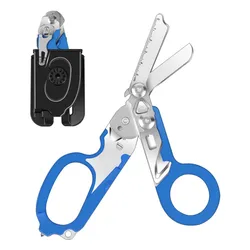 Pinze di emergenza multifunzione tattiche forbici EDC Gadget pronto soccorso Expert forbici pieghevoli combinazione di strumenti di sopravvivenza all'aperto