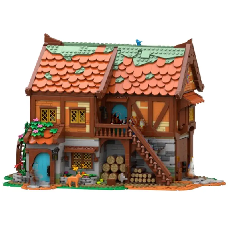 

Spot MOC-189669 Средневековая столярная студия DIY сборка мелких частиц строительные блоки развивающая игрушка модель подарочный набор украшений