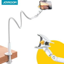 Joyroom Lazy Bracket Flexible Long Arm Headboard Bedside Clip Phone Holder Sofa Bed Desktop Phone Mount Clamp For 4-7