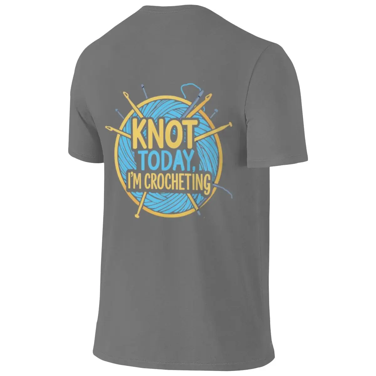 Knot Today I M Crocheting Home Reversible T-shirt Japanese Style City Boy Small Patterns Shirt