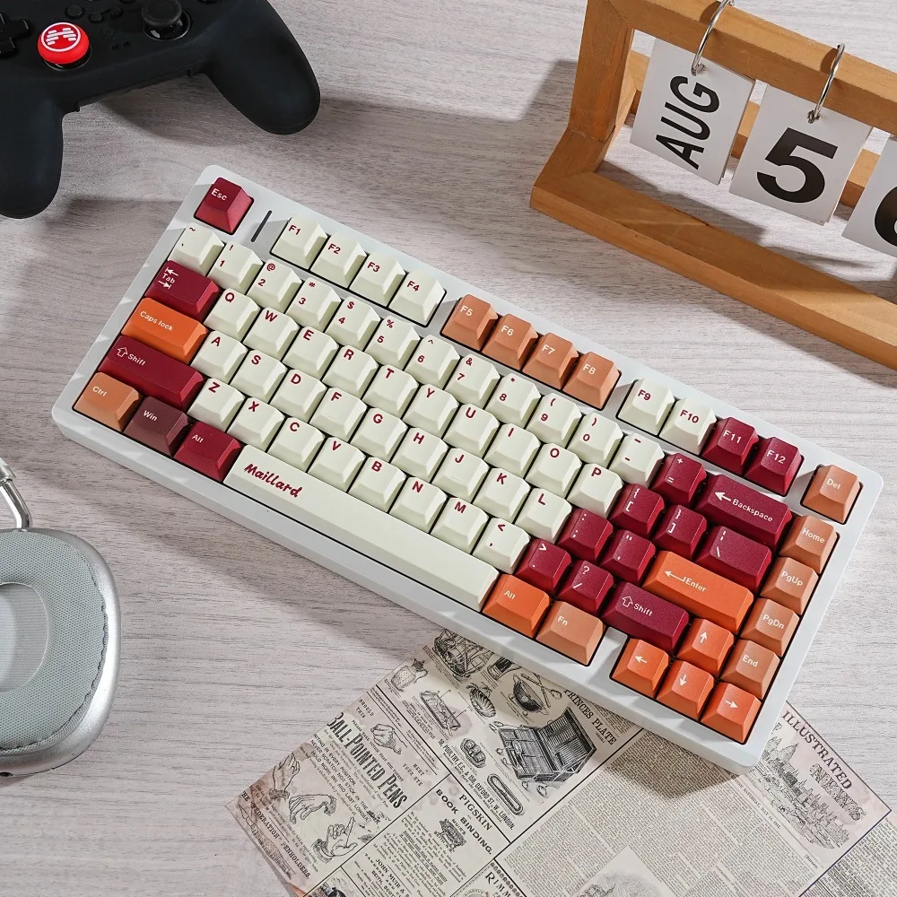 Maillard Dye Sub Mechanical Keyboard Keycaps Set 143 Keys German Korean Spanish Arabic French Hebrew Russian ABNT-2 UK Layout