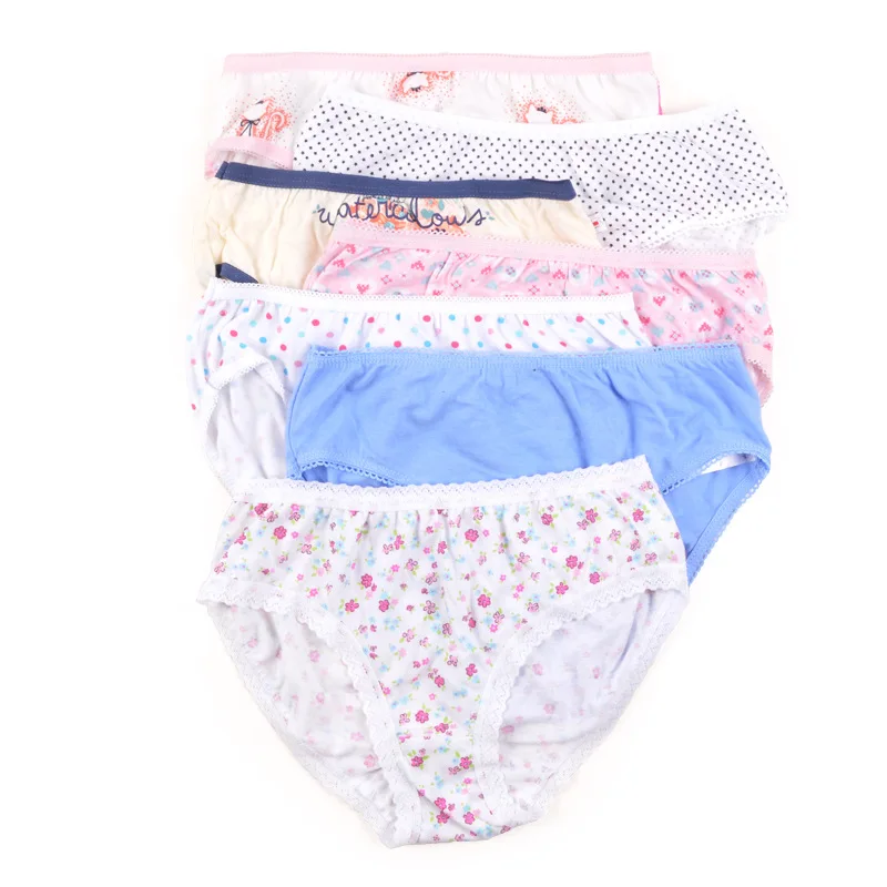 Big Girls Cotton Briefs Big Size Panties Lady Healthy Breathable Underpants Waist 26cm-40cm Big Size Women Underpants 3pcs/Lot