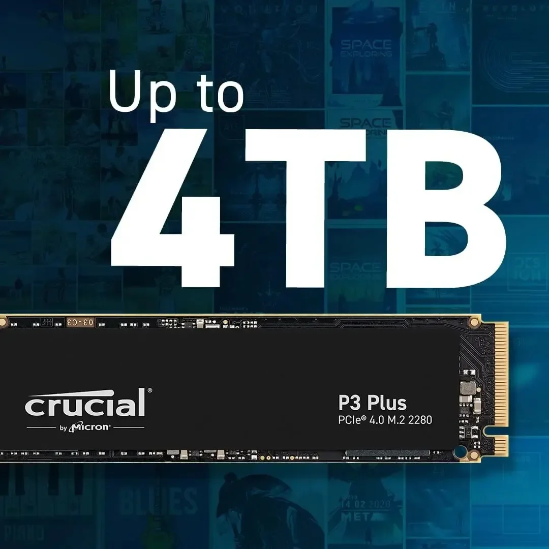 Imagem -04 - Ssd Crucial 2tb 1tb 500gb Gen4 3d Nand Nvme M.2 500 Mbps até 5000 Mbps p3 Mais o