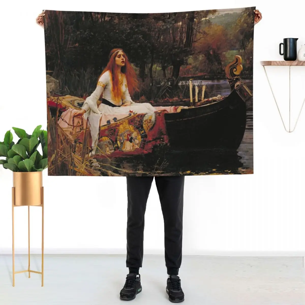 

THE LADY OF SHALLOT - WATERHOUSE Throw Blanket Soft Home Decor Blanket for Couch Bedroom