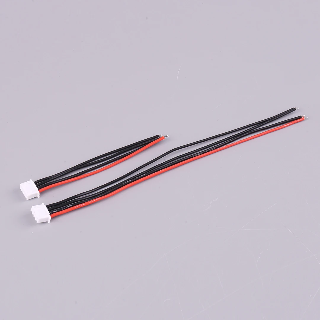 10PCS Ultra-Soft Silica Wire Balanced Charging Battery Plug 2S-6S 22AWG Available in 10cm/20cm Length for Efficient Power Supply