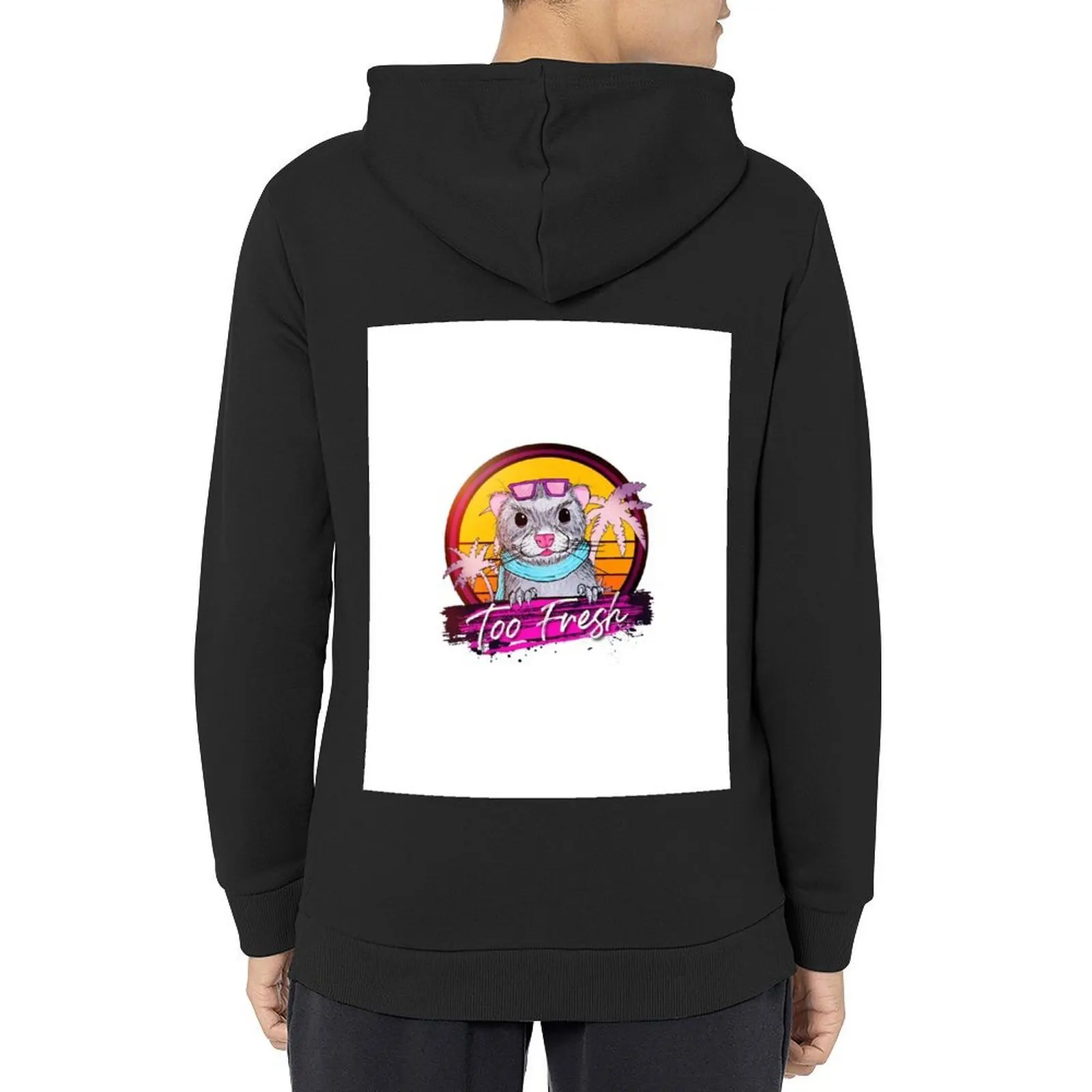 

80s Throwback Too Fresh Ferrett Hoodie anime clothing anime clothes japanese style men's sweat-shirt japanese hoodie