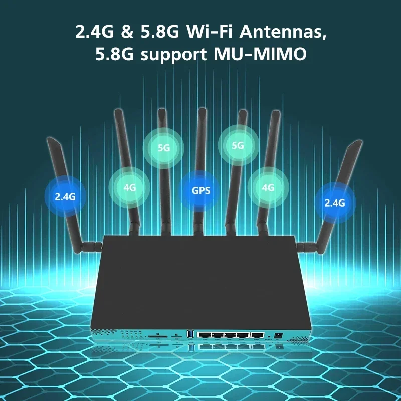 Gigabit Enterprise Dual Band Zbt WG1608 5G เราเตอร์ไร้สายโมเด็มมือถือพร้อมซิมการ์ด