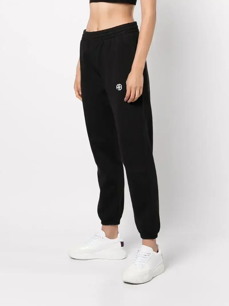 Pantalon élastique à jambe droite pour femmes, logo classique AB, doublure noire imprimée, saisir le sourire, européen et américain, automne et hiver, nouveau