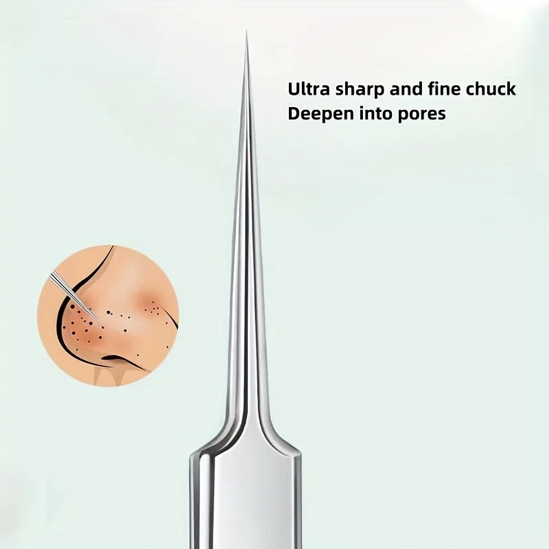 Profissional Ultrafino No. Pinça de remoção de acne e cravo de 5 células em aço inoxidável - ferramentas de cuidados faciais para scrapin de precisão