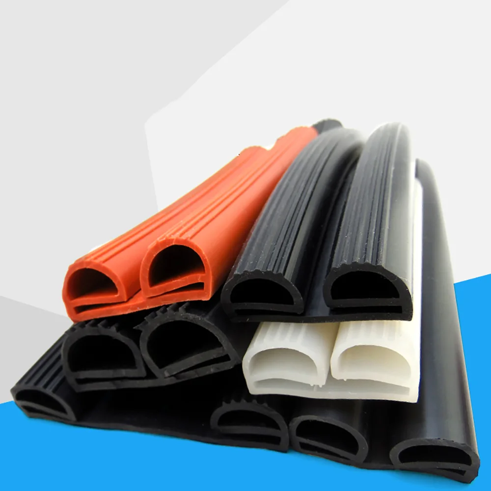 

D Type Self-Adhesive Door And Window Sealing Strip Silicone EPDM Glass Window Anti-Collision Soundproof Insulation Stick Strips