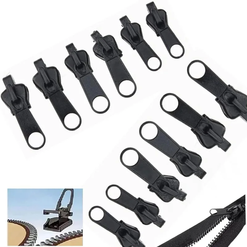 

6Pcs Universal Zipper Repair Kit Replacement Fix Zip Puller Zip Slider Puller Repair Instant Zipper Fix For Coats Jacket Luggage