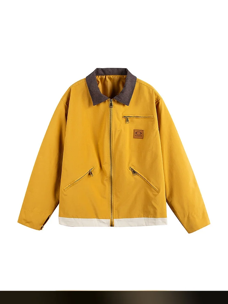 

Мужская свободная повседневная куртка в американском ретро-стиле, новинка весенней коллекции, с множеством карманов, для пар, верхняя одежда из полиэфирного волокна