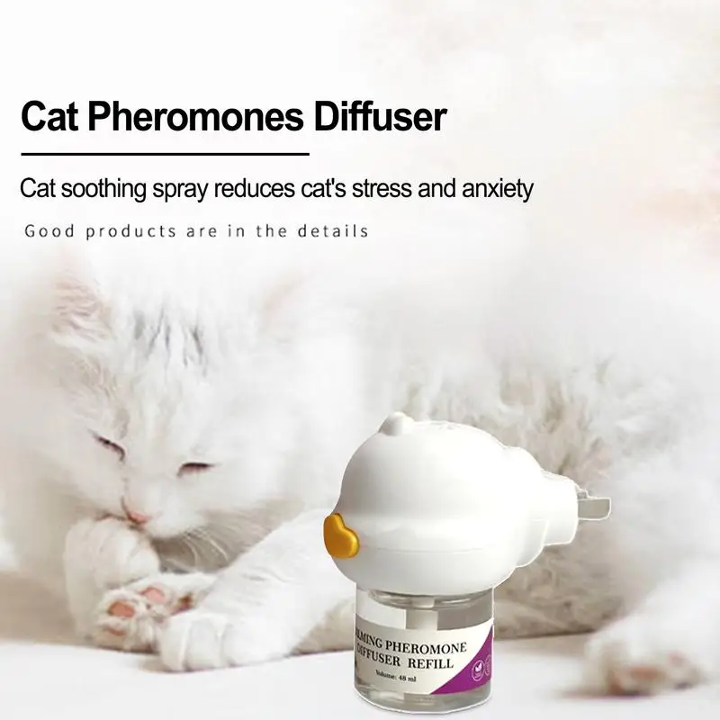 Pheromone Diffuser For Cats Plug-In Cat Calming Diffuser Start Kit Cat Pheromones For Peaceful Home Reduce Cat Fighting 30 Day