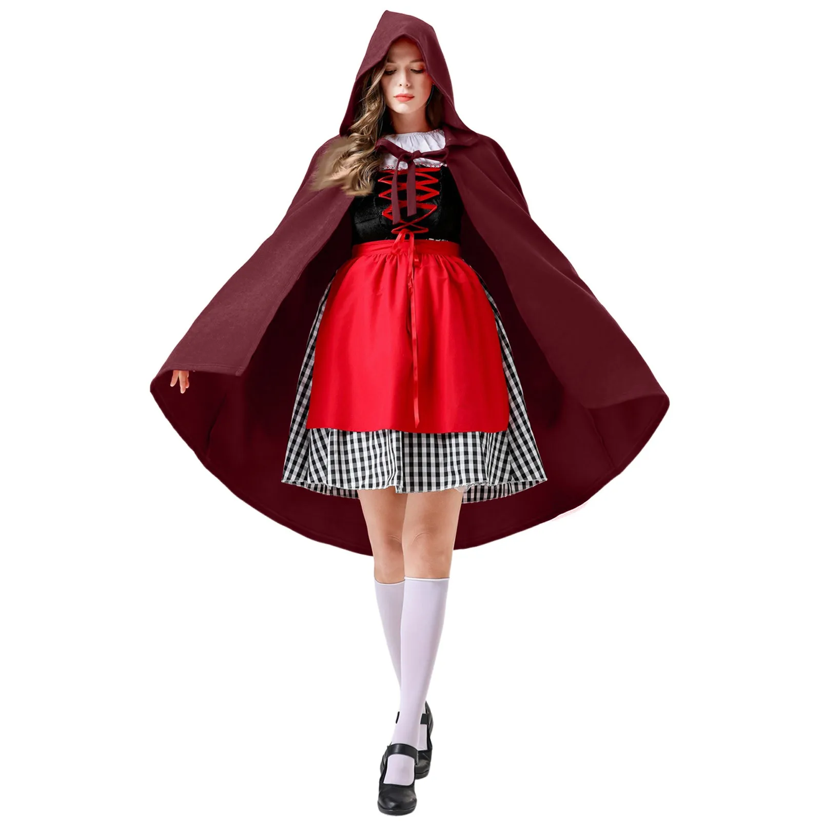 

1PCS Cute Cosplay Costume For Girls With Cape Makeup Ball Party Costume Perfect For Halloween Christmas Performances 2025
