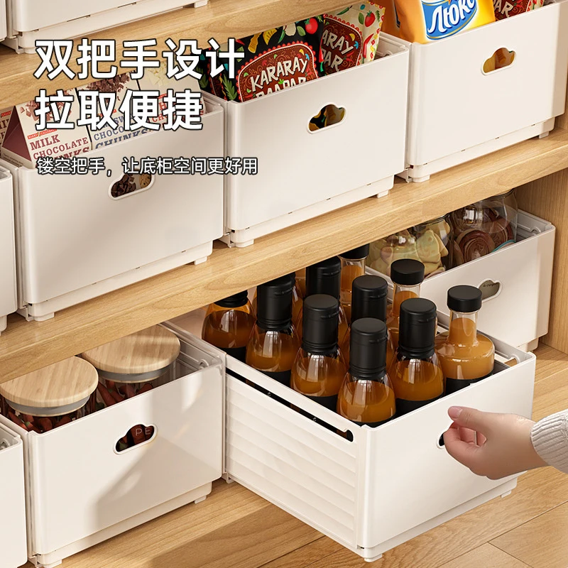 

Пластиковый органайзер для хранения: настольная корзина для макияжа, игрушек и мелочей, разноцветная, штабелируемая