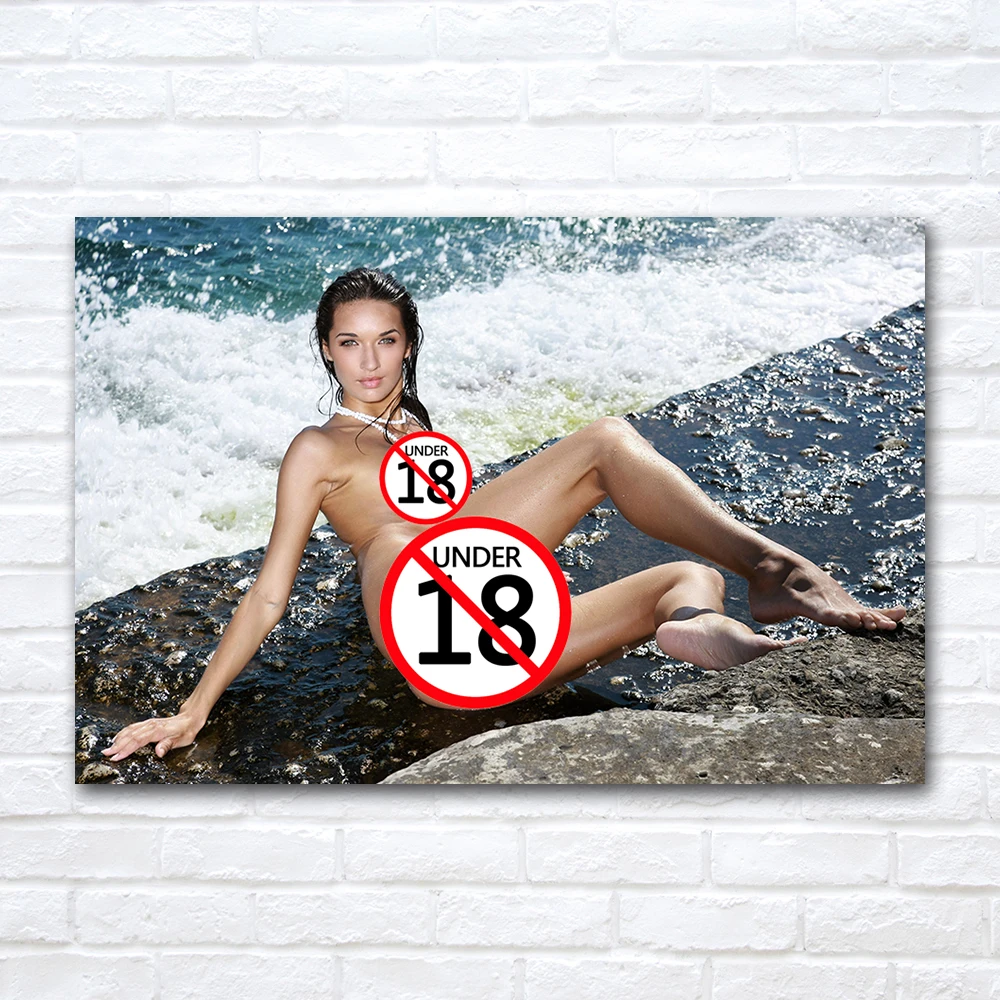 Sexy Model Wet Body Boobs Ass Pussy Uncensored Naked Girl Poster Home Decor Wall Art Canvas Printings Bedroom Painting