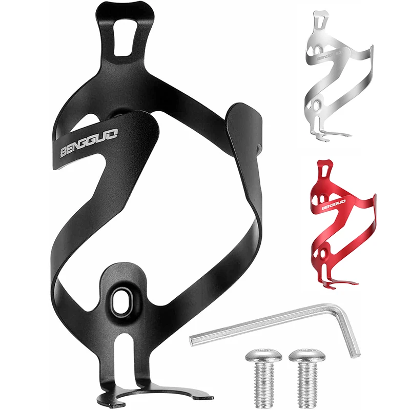 

Lightweight Alloy Bike Water Bottle Holder - Universal Bicycle Bottle Cage with Screws for MTB/Road/Gravel Cycling