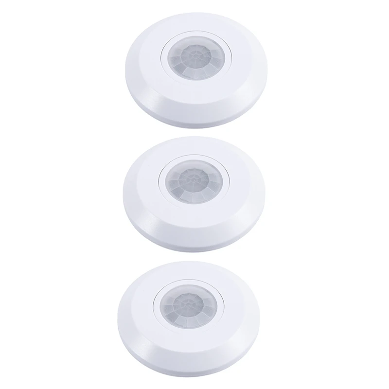 

3X 110-220V Ceiling PIR Motion Sensor Light Switch Adjust Time Delay Light Switch 800W Ultra Slim Infrared Induction