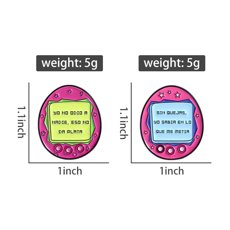 الإسبانية شاشة إلكترونية النص المينا دبابيس SIN QUEJAS ، YO SABIA EN LO QUE ME METIA دبابيس شارة التلبيب مجوهرات هدية للأصدقاء #6