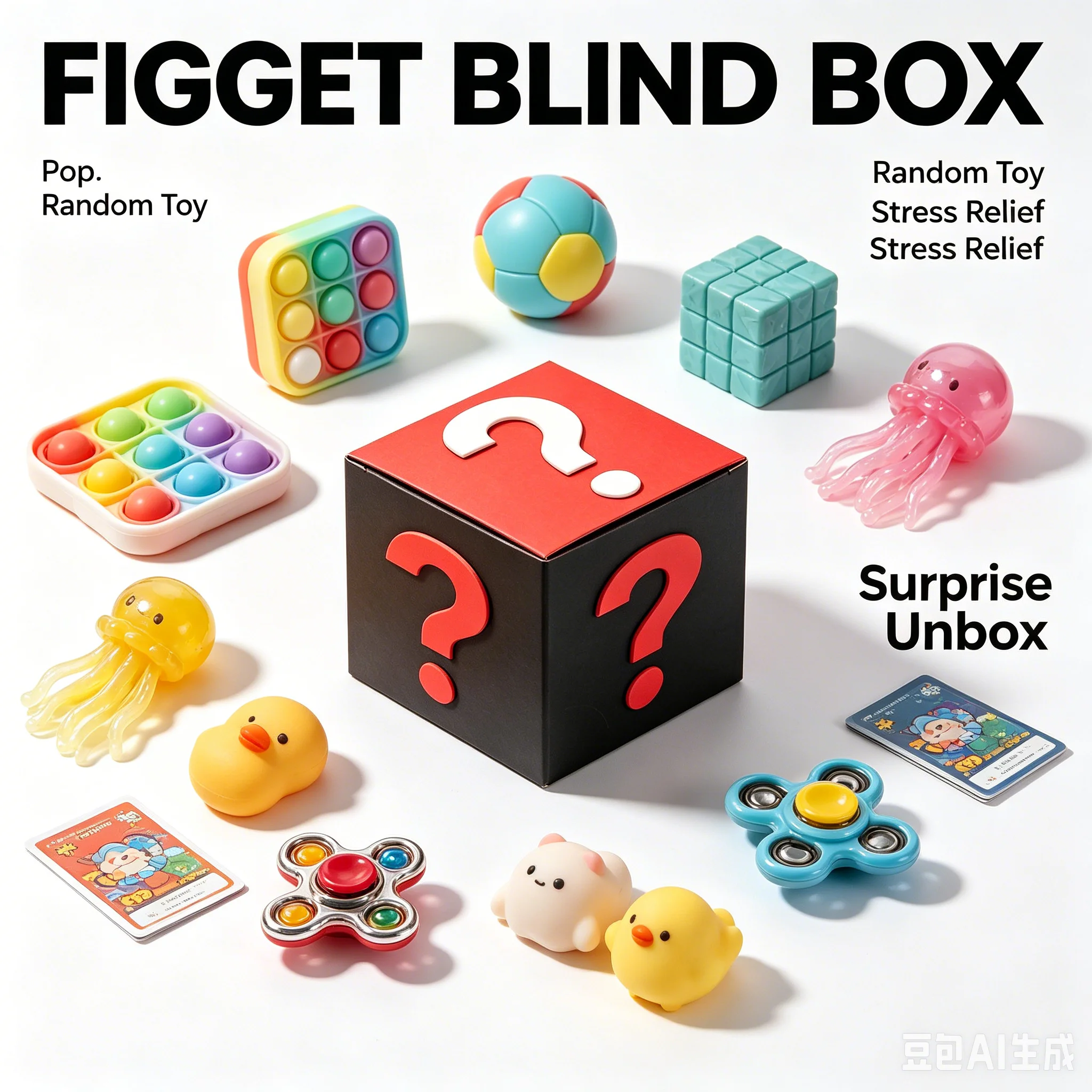 Soft Slow Rebound Squishy Blind Box, Elastic Decompression Toy, Portable Daily Stress Relief Squeeze Toy for Kids Adults