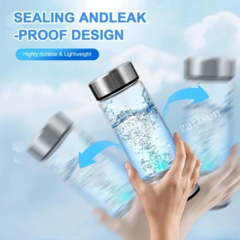 كوب ماء غني بالهيدروجين، زجاجة مولد مياه غنية بالهيدروجين الكهربائية المحمولة، فلتر جودة التيتانيوم، كوب ماء للرعاية الصحية USB